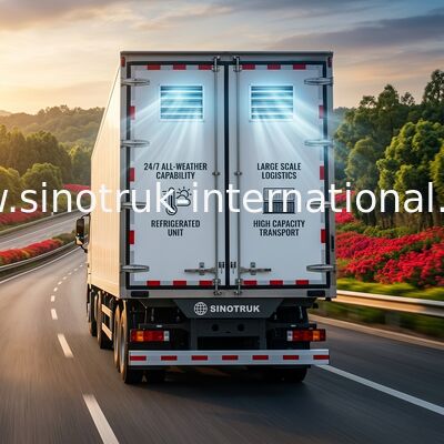 Stabilité à hautes températures réfrigérée 20CBM d'aliments surgelés de SINOTRUK Van Truck For