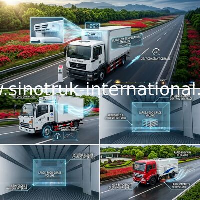 Camion réfrigéré professionnel 8 tonnes de 20-25CBM SINOTRUK HOWO LHD Euro3 140HP 4X2