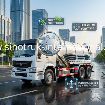 Camion 15CBM LHD 6X4 Euro2 290HP d'aspiration d'eaux d'égout de vide de SINOTRUK HOWO