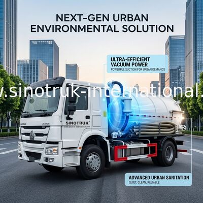 Camion 8-12CBM RHD 4X2, camions d'aspiration d'eaux d'égout d'entreprise d'hygiène d'eaux usées