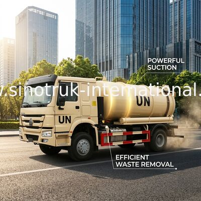 Camion 10000L LHD 4X2, camions d'aspiration d'eaux d'égout de SINOTRUK HOWO d'eaux usées