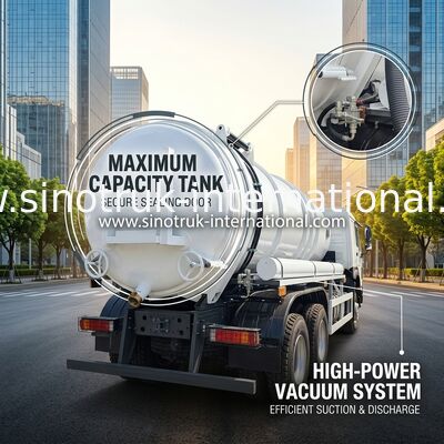HOWO 6*4 16CBM 380CV Camion de nettoyage des eaux usées : performance haute puissance et solutions de nettoyage multifonctionnelles efficaces