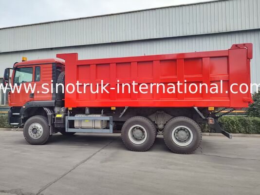 Camion Benne HOWO TX 6x4 Haute Efficacité | Carrosserie Rouge, Moteur 400CV, Conteneur 20M3, Transport Lourd 60 Tonnes