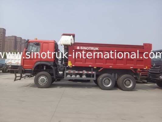 Camion benne HOWO 6*6 à traction intégrale rouge 430 CV avec cabine Ghost-Face