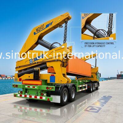 Grue montée par camion normal de suspension avec 3 axes 40 pieds de conteneur