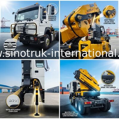 Votre cheval de bataille tout en un: HOWO 371HP 6x4 avec XCMG 12T Crane