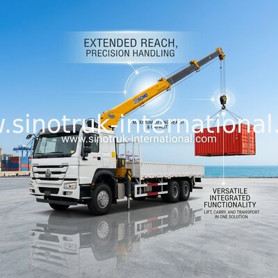 SINOTRUK équipement de grues montées sur camion 12 tonnes XCMG pour le levage 6X4 400HP