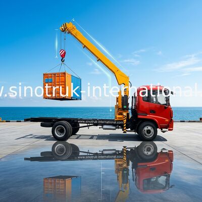 Le camion de LHD 4X2 a monté la tonne SINOTRUK ZZ1127G4215C1 de la grue 3,2 de boom