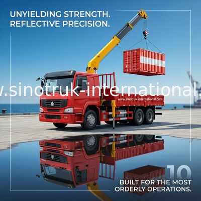 Le camion de SINOTRUK a monté l'équipement de grues 12 tonnes de XCMG pour soulever 6X4 290HP