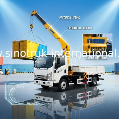 Le rendement élevé camion hydraulique de 3,2 T a monté des grues avec la cabine rallongée par 2080