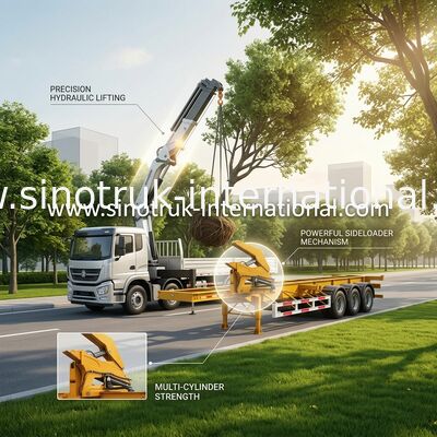 chargeur Sidelifter, individu de côté de grue monté par camion de 20ft 40ft de conteneur chargeant semi la remorque
