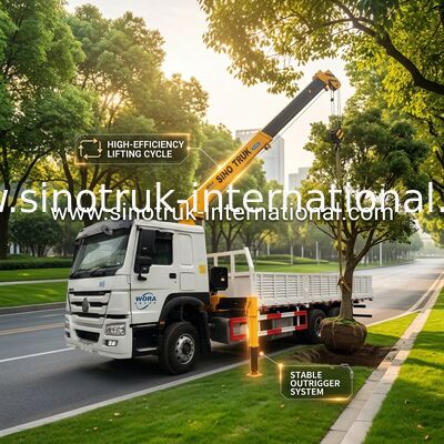grue télescopique de boom montée par camion de 4X2 LHD 5 tonnes pour l'ingénierie de pont