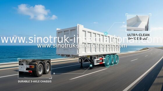 De cargaison d'utilité suspension normale de boîtes de rangement de camion de remorque semi dans le blanc