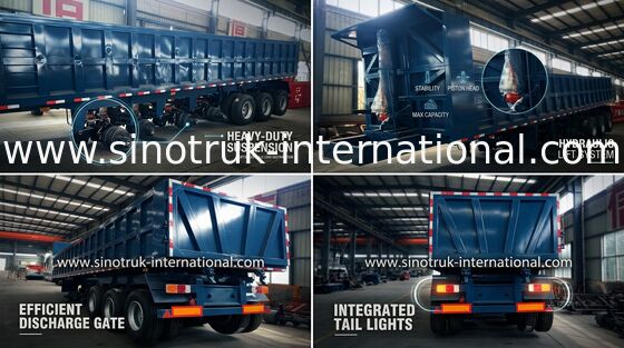 D'entreprise de construction le camion de remorque semi pour transporter le sol, poncent la sécurité élevée