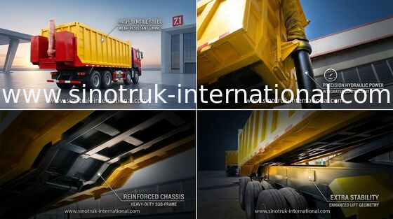 De SINOTRUCK HOWO de déchargeur de verseur camion de remorque semi 25-45CBM avec la certification de la BV