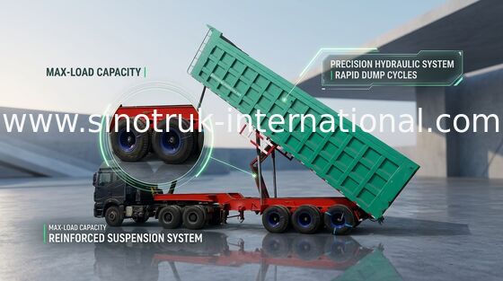 Grand de chargement de capacité camion de remorque semi 60 tonnes de 25-45CBM avec la certification d'OIN