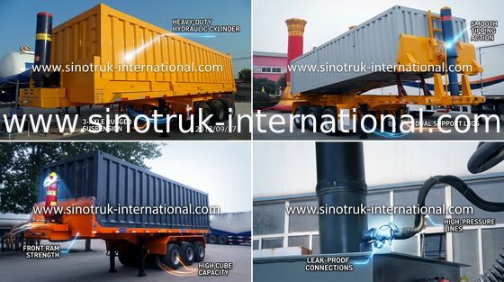 Semi axes du camion- de remorque 3 70Tons 25-45CBM pour le mien/construction
