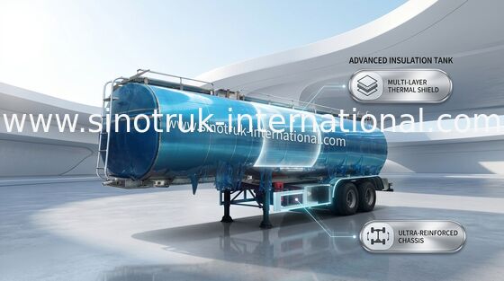 Camion de remorque résistant de bateau-citerne d'alliage d'aluminium semi pour le stockage