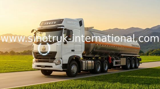 De HOWO A7 de la livraison camion d'essence et d'huile semi avec la remorque 60000 litres 65000 kilogrammes