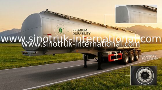 Acier de manganèse de SINOTRUK 60 remorques semi à plat de réservoir de stockage de pétrole de Cfm pour le transport de mazout