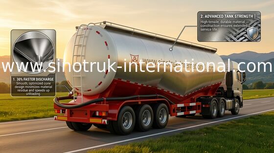camion de réservoir de stockage de pétrole 50-60CBM, axe 3 pièces résistantes de camion de 48500 litres