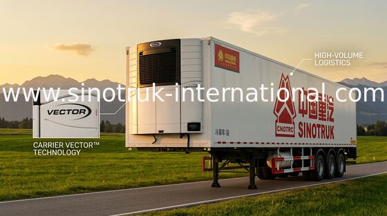 Semi frigorifié camion de remorque 40 pieds tonnes de capacité de chargement de haut de conteneur 30 - 60