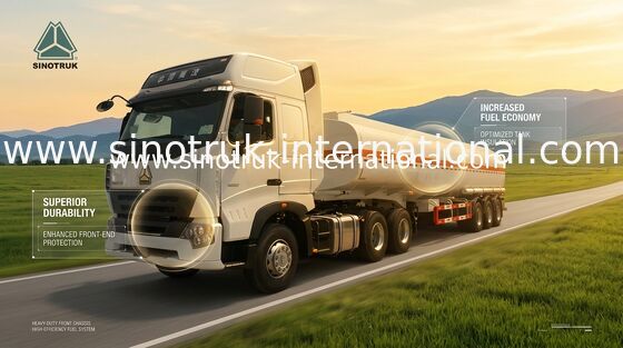 Du lit plat #50/#90 axes du camion de remorque semi 3 45 - 60 CBM avec le tracteur de HOWO A7
