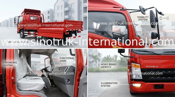 Camions de faible puissance économiseurs d'énergie SINOTRUK HOWO LHD 116HP ZZ1127D3615C1