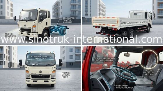 8 tonnes de camion de faible puissance LHD 4X2 SINOTRUK HOWO 116HP ZZ1087D3614C180