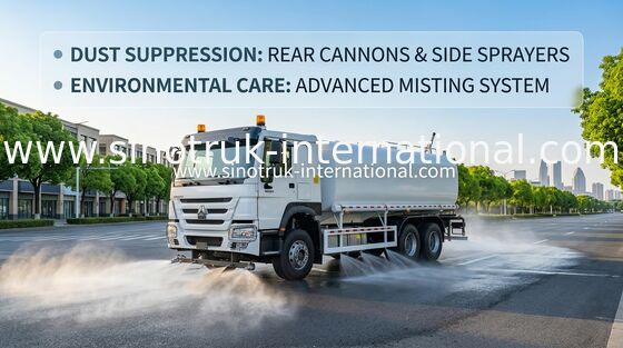 Sinotruk HOWO Blanc RHD 6x4 Camion réservoir d'eau ZZ1257V4347B1 Avec fonction de rinçage haute pression