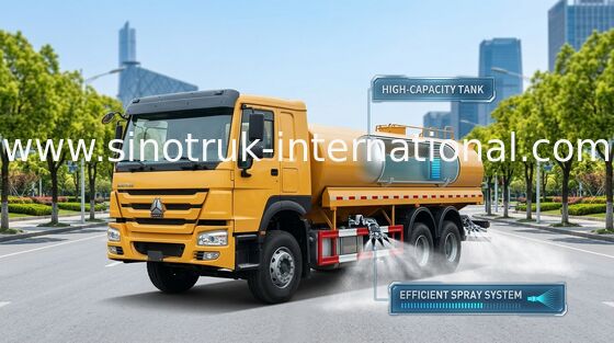 Haute pression camion de l'eau de 4000 gallons, camions de l'eau de construction de LHD 6X4