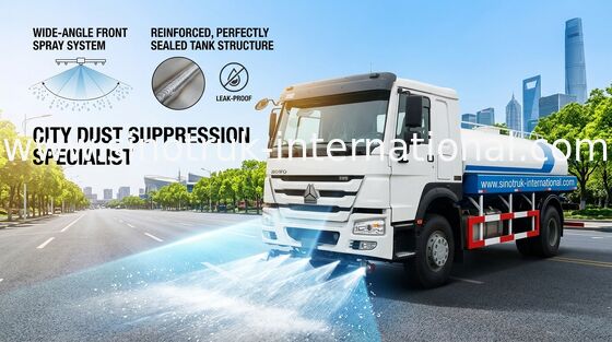 Camion de réservoir d'eau de construction de rendement élevé 10CBM avec 360 degrés de rotation