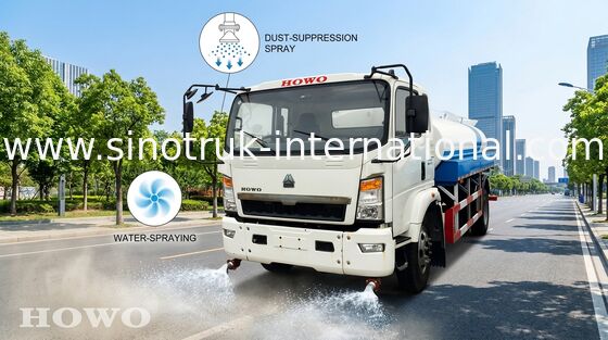 Arrosant le camion 5 - châssis de faible puissance de camion de 8CBM SINOTRUK HOWO pour le rinçage de route