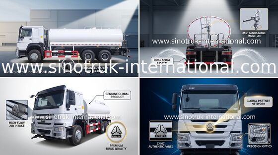 Blanc LHD 6x4 de Sinotruk HOWO arrosant le camion ZZ1257V4347B1