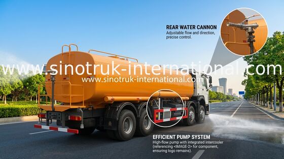 Camion de réservoir d'eau d'arroseuse de Sinotruk Howo 30CBM 8 x 4 euro 2