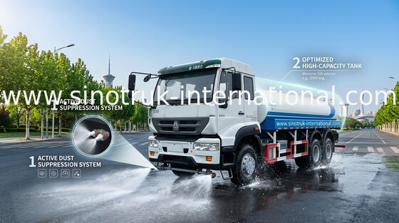 20CBM arrosant l'euro 2 du camion SINOTRUK de camion de réservoir d'eau/eau de construction