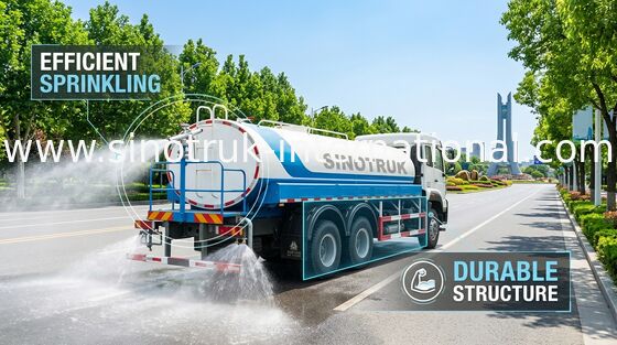 Aide à commande hydraulique SINOTRUK HOWO d'air de camion de réservoir d'eau de 6000 gallons