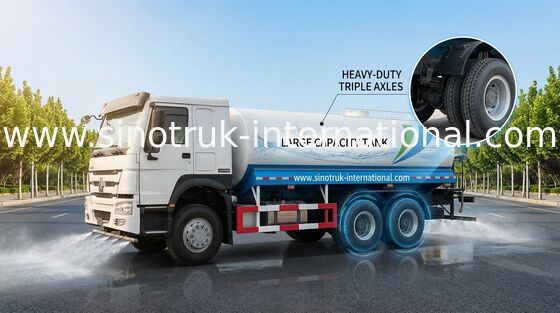 Chaîne de pulvérisation du camion de réservoir d'eau de SINOTRUK HOWO 6x4 LHD 15-20CBM au loin