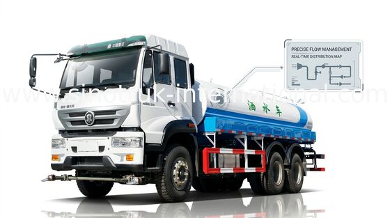Camion de aménagement interne rouge blanc de l'eau du camion de réservoir d'eau 6x6