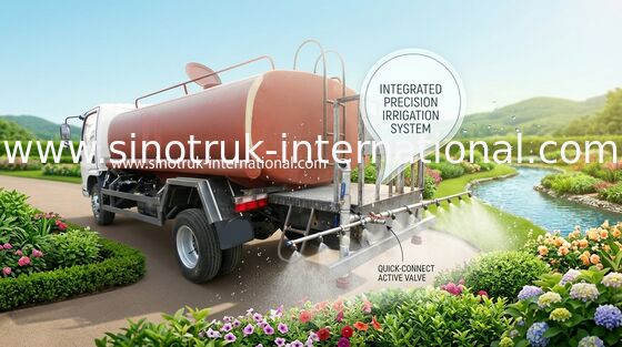 Camion de réservoir d'eau SINOTRUK HOWO 6CBM pour l'ingénierie de paysage/secteur de extraction