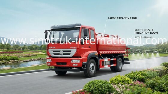 Camion de réservoir d'eau de rinçage de route SINOTRUK 10CBM, l'eau transportant des camions