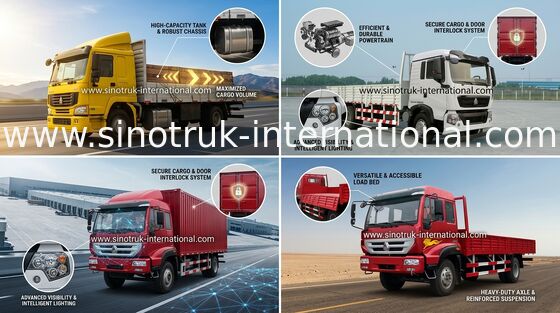 Camion économiseur d'énergie de cargaison de transport des marchandises 16 tonnes de 4X2 LHD Euro2 290HP