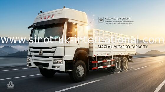 Véhicules de fret économiques légers des marchandises HOWO 25 tonnes de couchette de 10Wheels LHD 290 HP deux