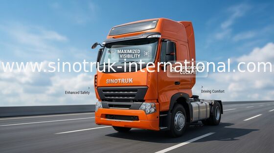 Tracteur orange de couleur de Howo de camion fiable de tracteur et basse consommation de carburant de camion