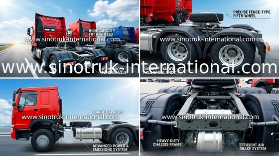Remorquez le camion de la cabine SINOTRUK HOWO de toit plat du camion de remorque de tracteur LHD 6x4 371HP