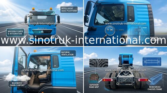 Type du camion LHD de tracteur de 371HP SINOTRUK HOWO 6x4