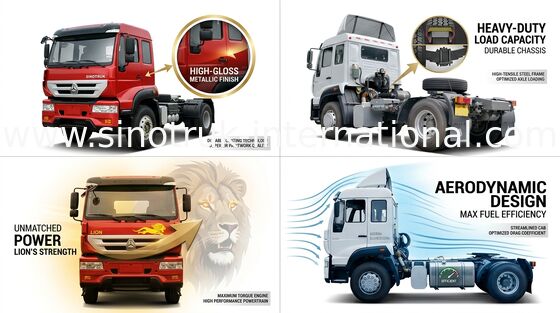 Prince d'or Tractor Truck 4X2 Euro2 266HP 18Tons ZZ4181M3611W de SINOTRUK
