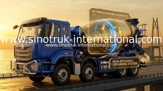 SINOTRUK HOWO NX 371HP 8*4 12 roues Camion à béton, Camion à ciment