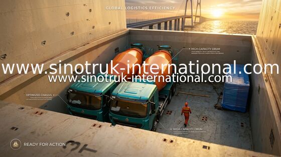 Camion de mélangeur concret de grande capacité pour le chantier de construction SINOTRUK HOWO A7
