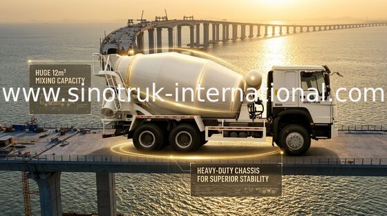Du camion 6 x 4 de mélangeur concret de 10-20CBM SINOTRUK HOWO construction 340Hp de l'euro 2